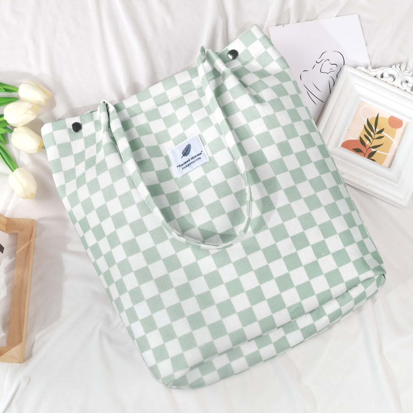 Minty Green Tote Bag