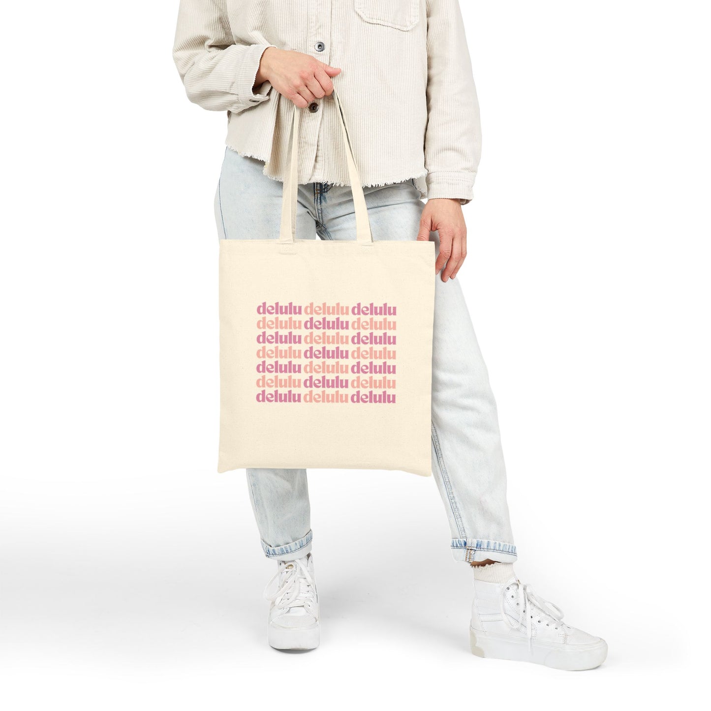'delulu' Cute Pink Tote Bag