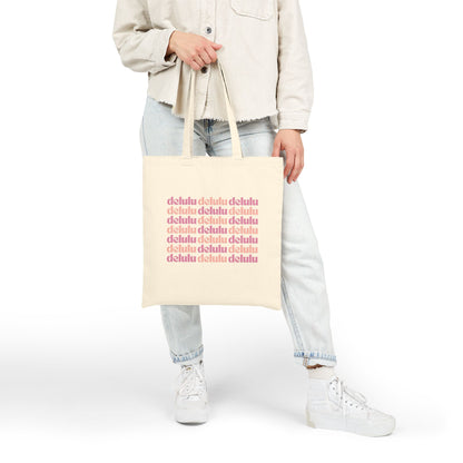 'delulu' Cute Pink Tote Bag