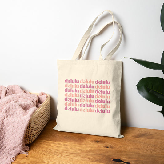 'delulu' Cute Pink Tote Bag
