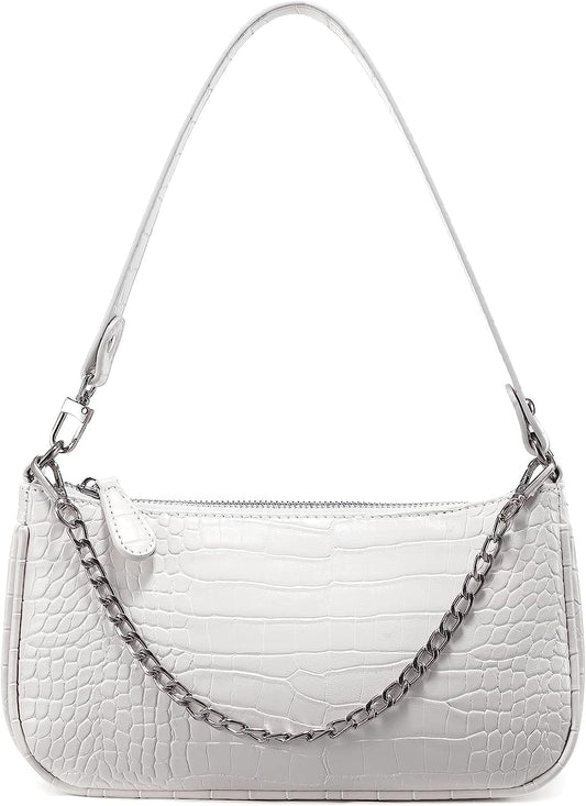 White Clutch Shoulder Bag