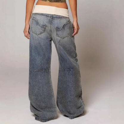 Wide Leg Denim Jeans 