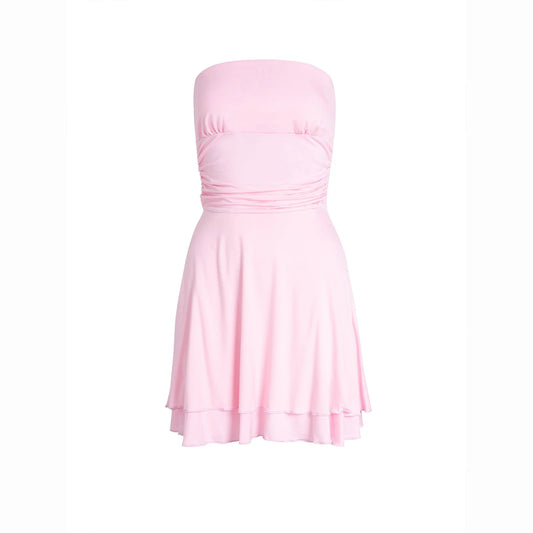 Tube-Top Pleated Dress 