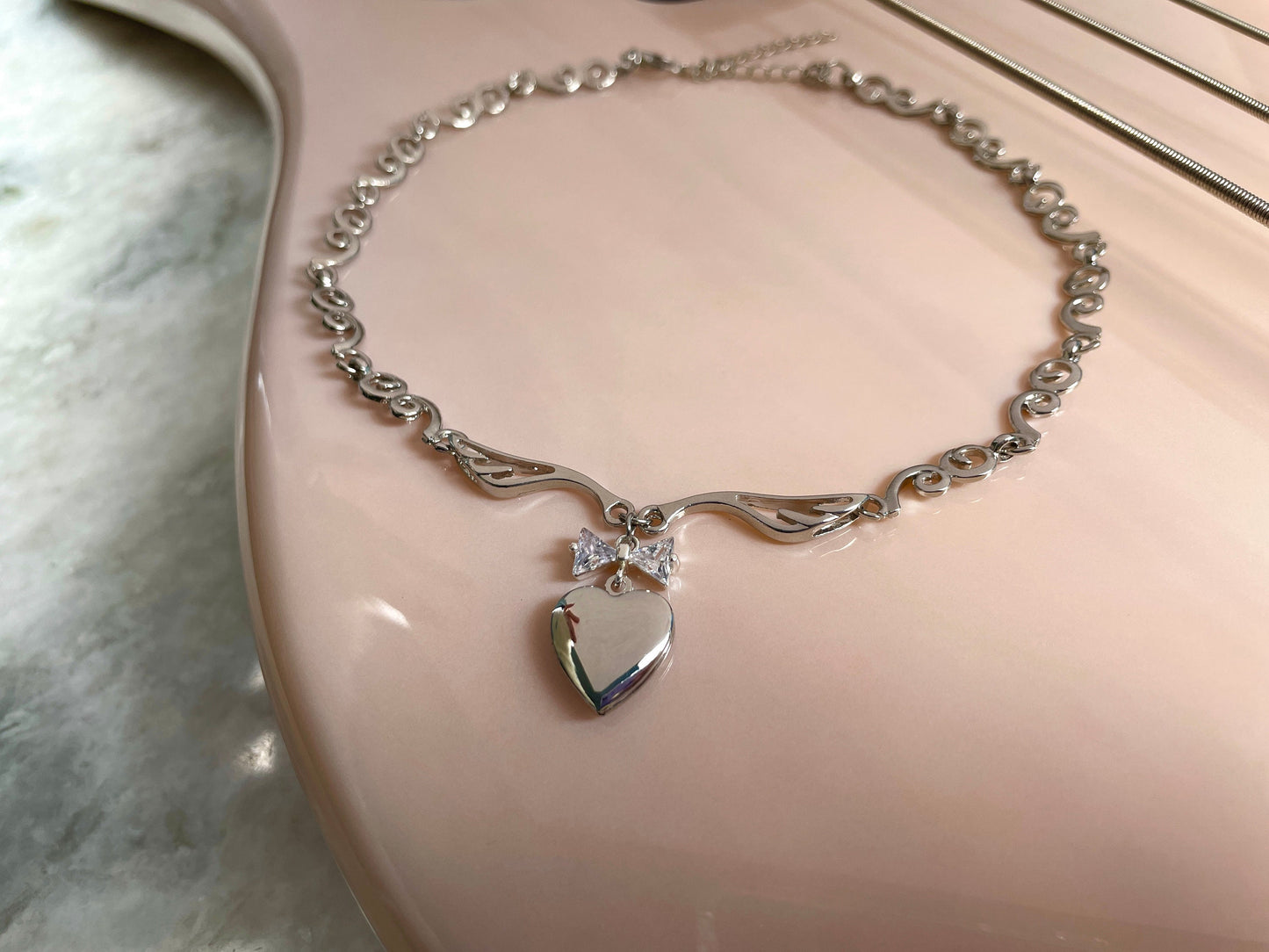 y2k & Coquette Heart Locket Necklace 