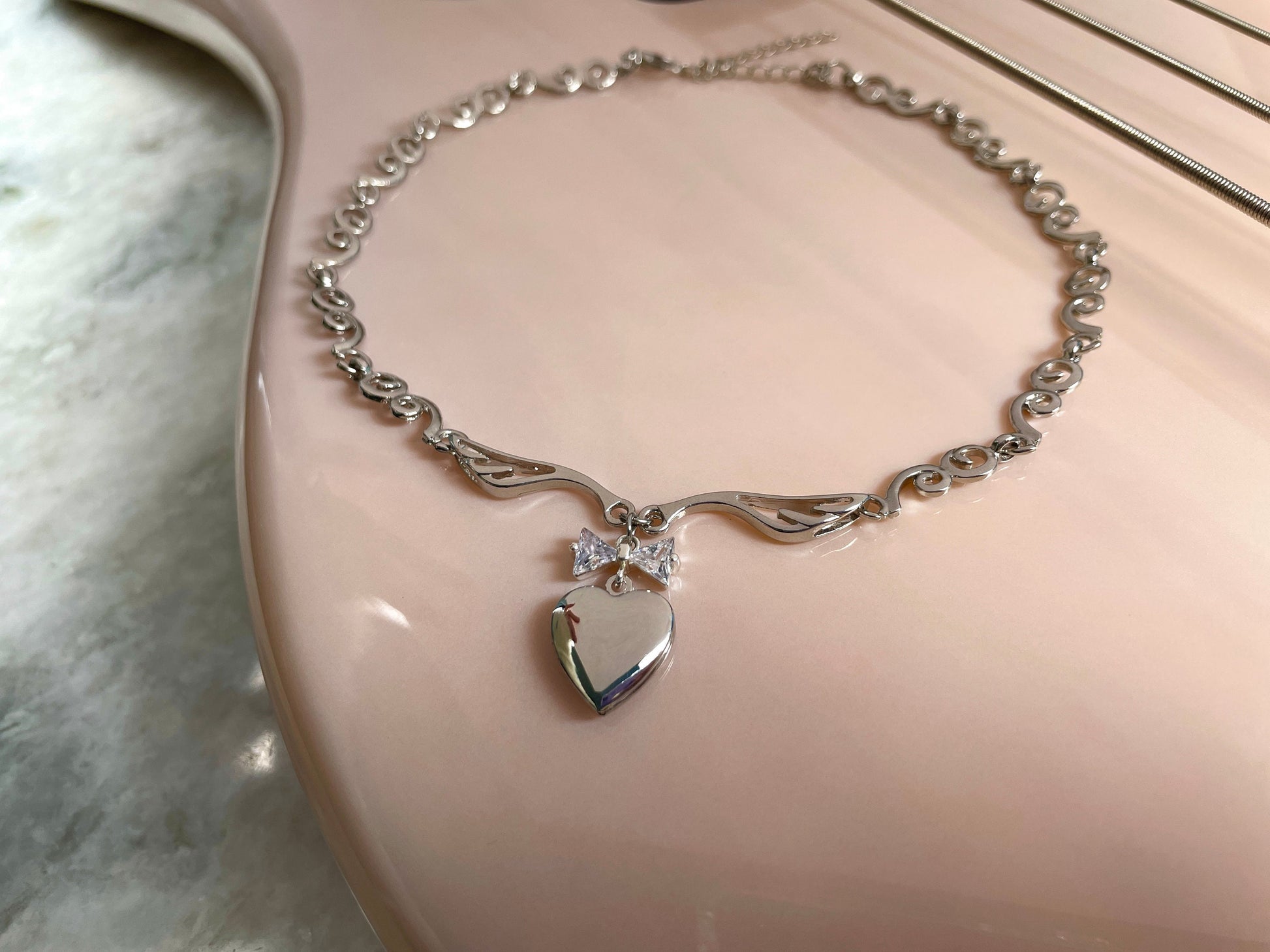 y2k & Coquette Heart Locket Necklace 