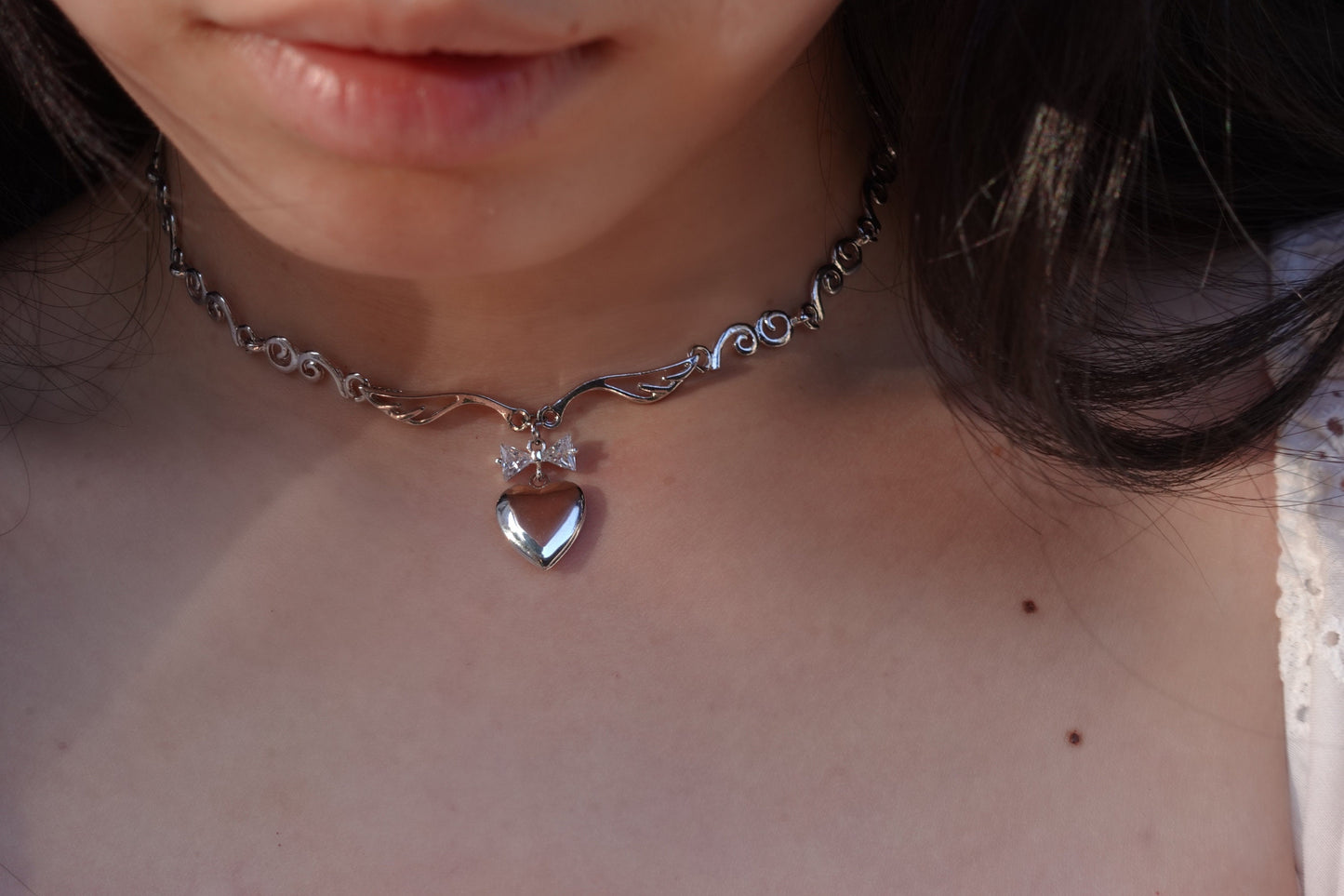 y2k & Coquette Heart Locket Necklace 